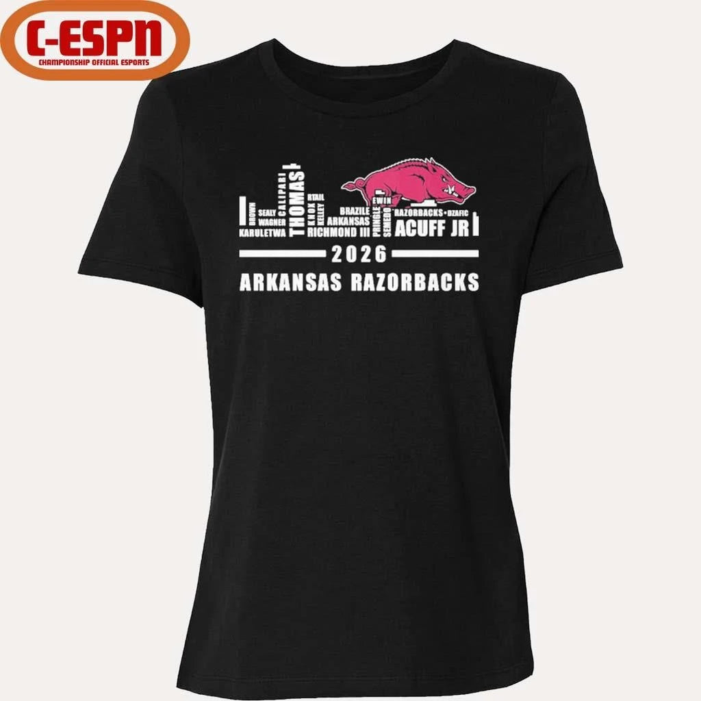 Official Arkansas Basketball Skyline Player Names 2026 Shirt