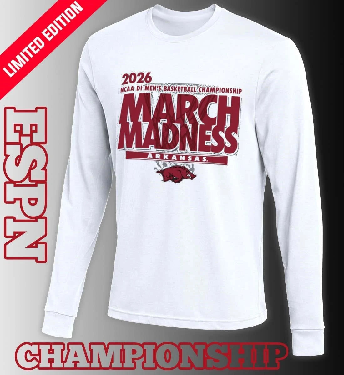 Official Arkansas Men’s Basketball Single Team NCAA March Madness Shirt