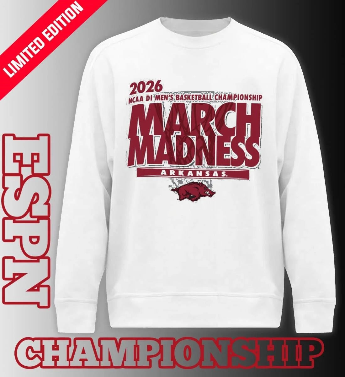 Official Arkansas Men’s Basketball Single Team NCAA March Madness Shirt