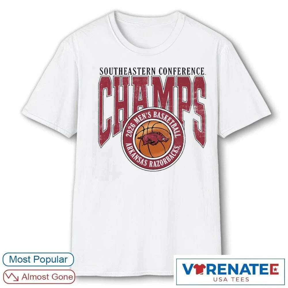 Official Arkansas Razorbacks 2026 Men’s Basketball Southeastern Conference T-Shirt