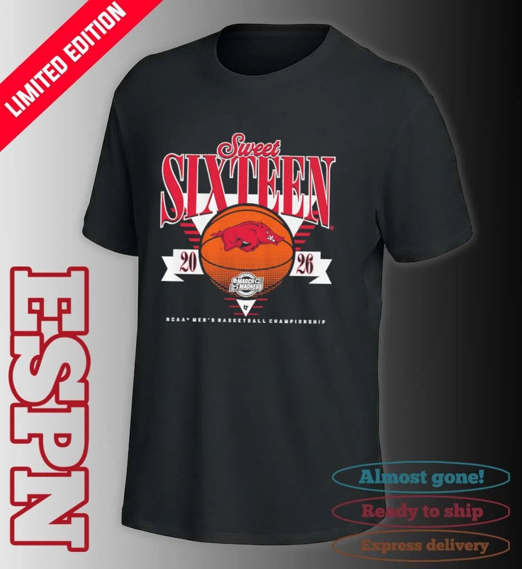 Official Arkansas Razorbacks MBB 2026 Sweet Sixteen shirt