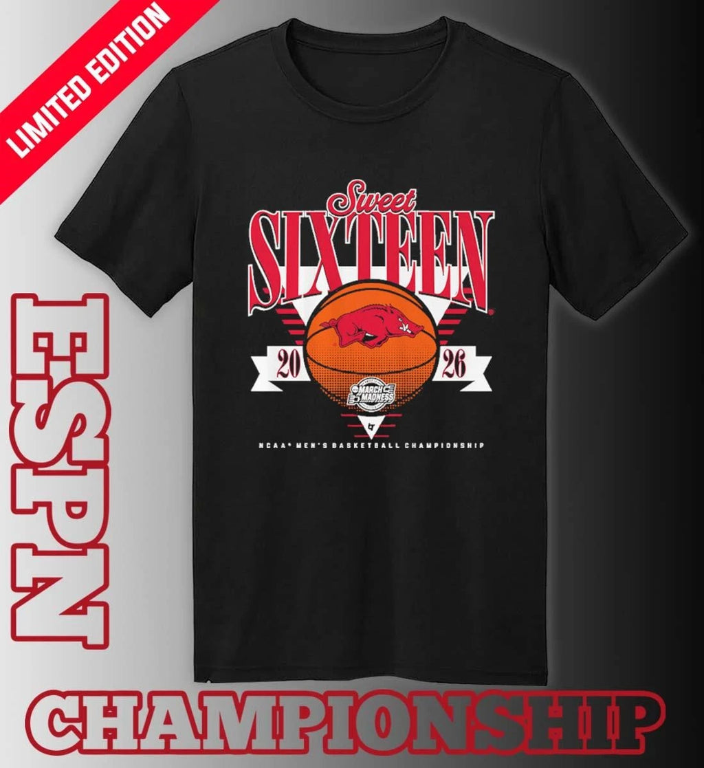 Official Arkansas Razorbacks MBB 2026 Sweet Sixteen shirt