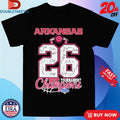 Official Arkansas Razorbacks SEC Men’s Basketball Tournament Champions 2026 26-8 Signatures Shirts
