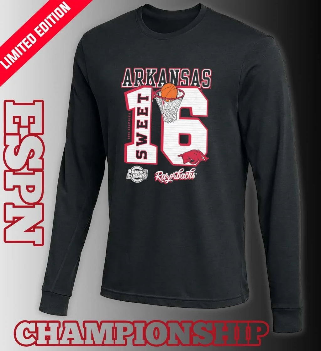 Official Arkansas Razorbacks Sweet 16 NCAA March Madness Shirt