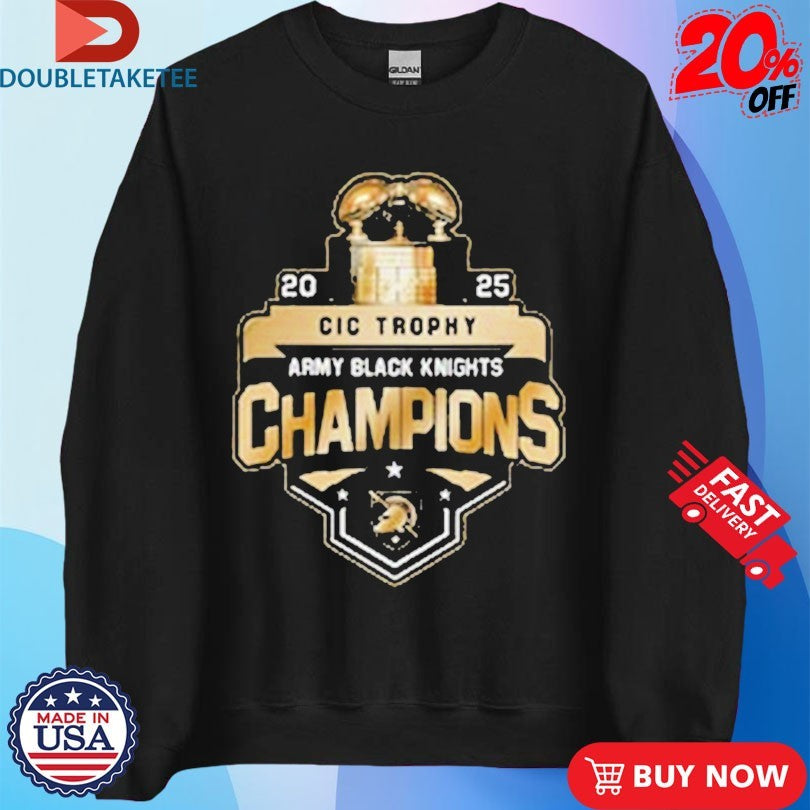 Official Army Black Knights CIC Trophy Champions 2025 Shirt