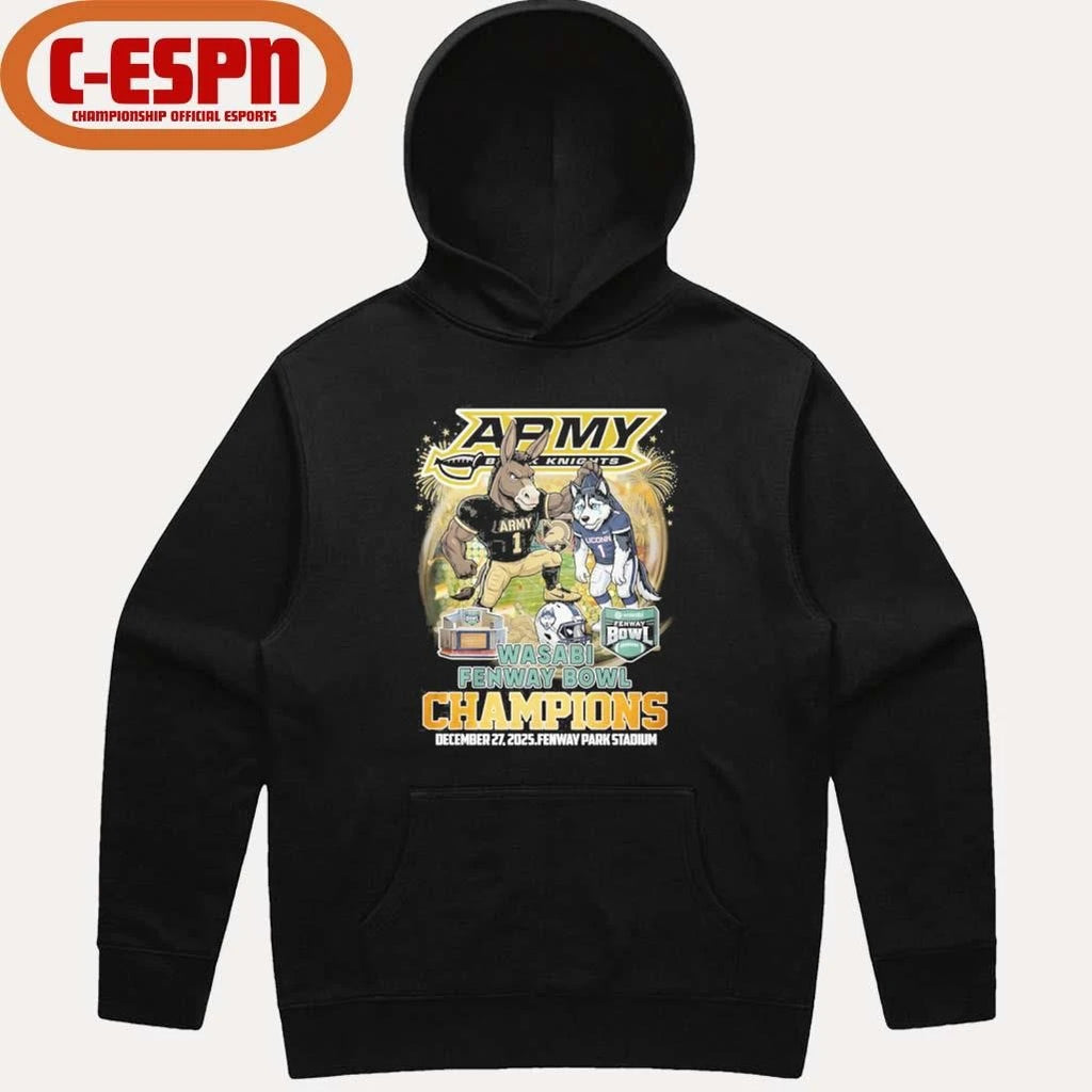 Official Army Black Knights mascot Fenway Bowl Champions Shirt