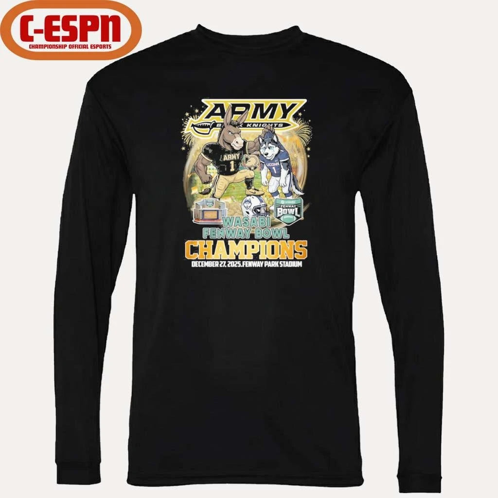 Official Army Black Knights mascot Fenway Bowl Champions Shirt