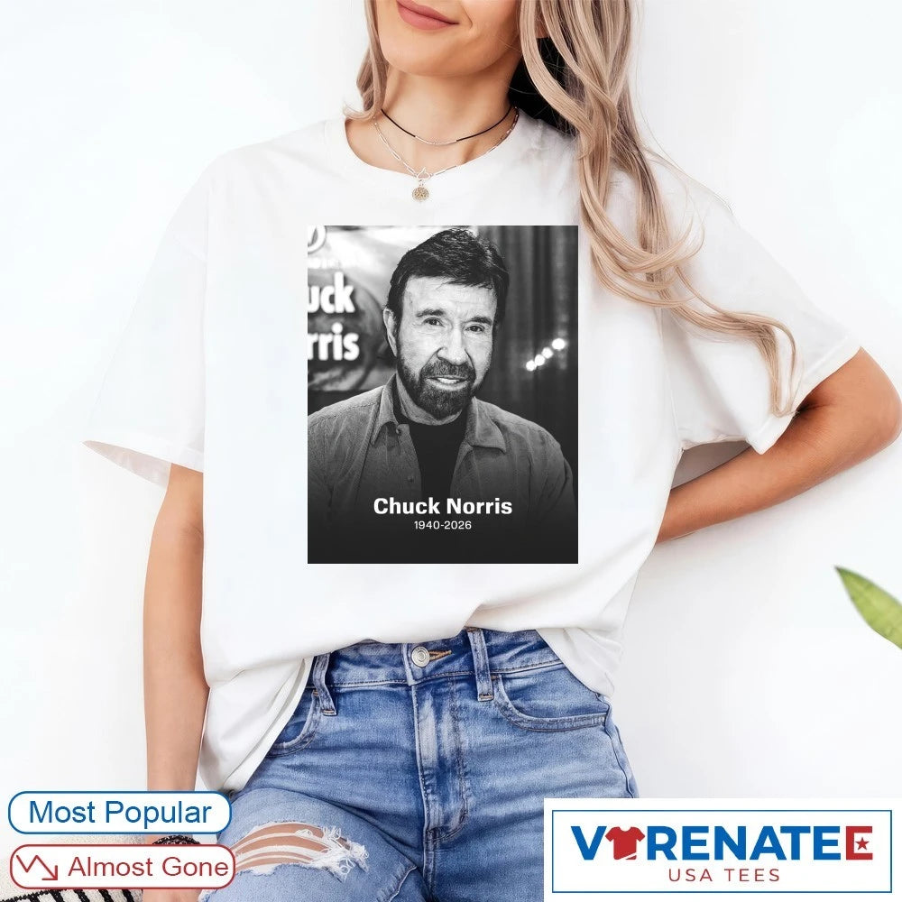 Official Arts Grandmaster And Action Star Chuck Norris 1940 – 2026 T-Shirt