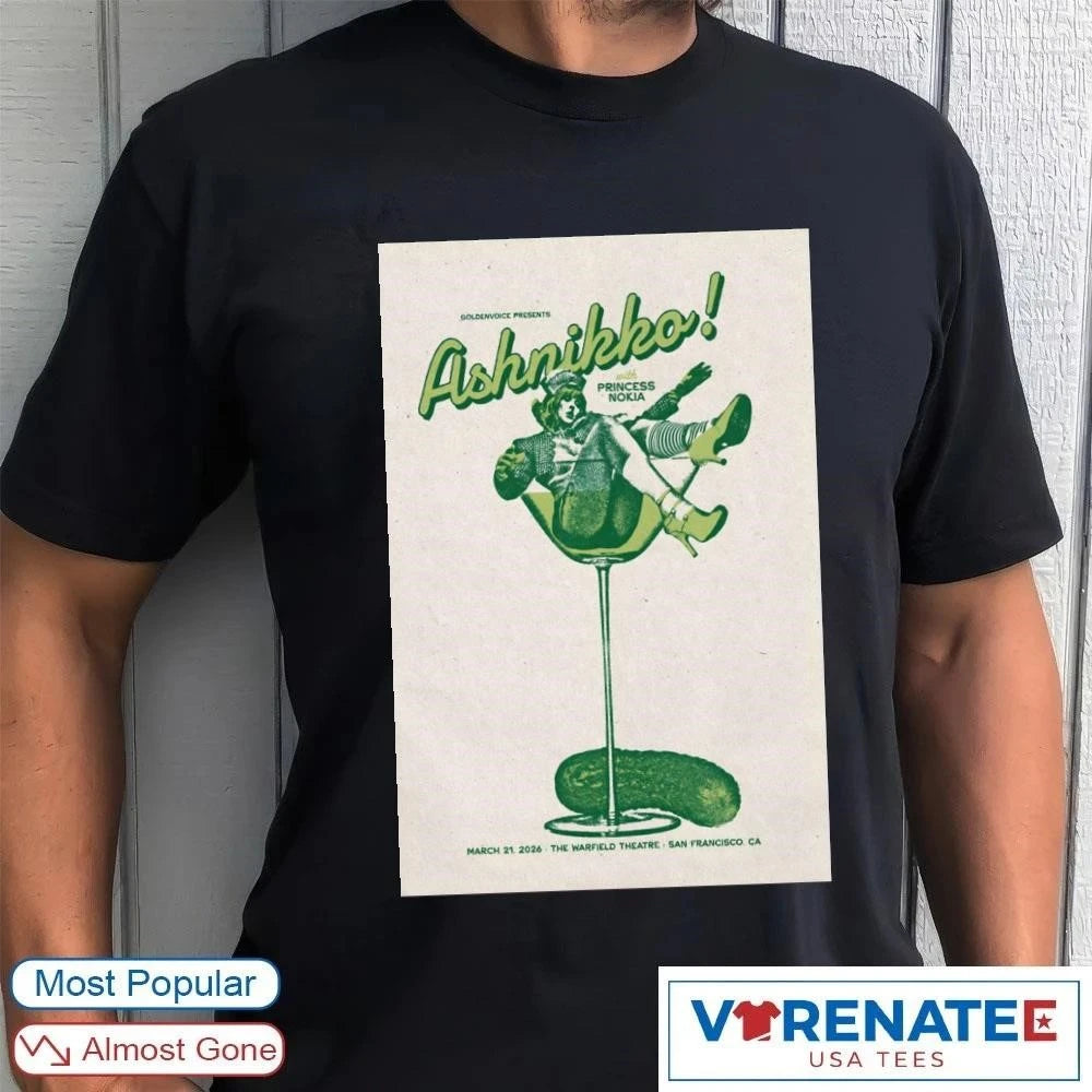 Official Ashnikko Weedkiller Tour 2026 San Francisco The Warfield Theatre March 21 Concert Poster Music Tee T-Shirt
