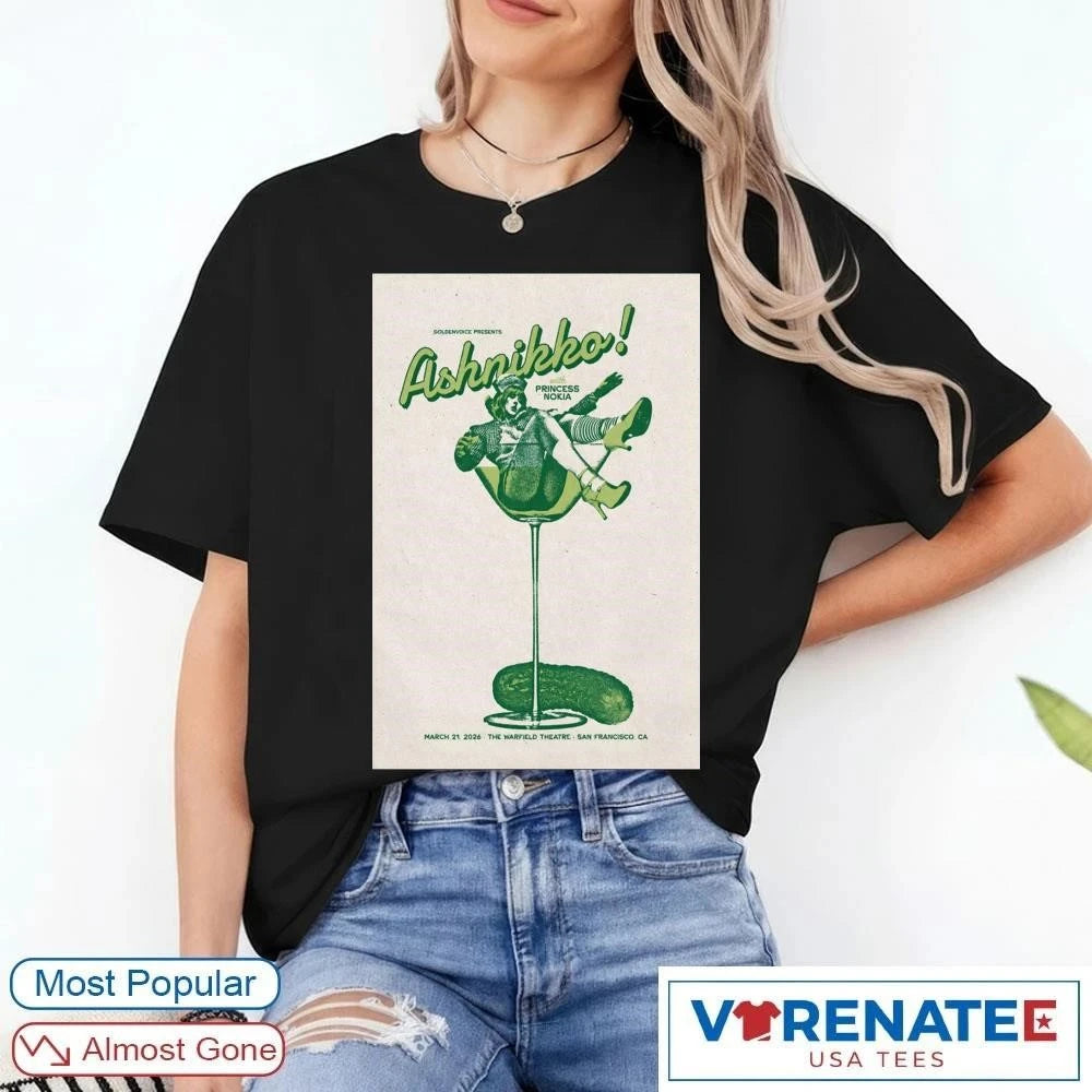 Official Ashnikko Weedkiller Tour 2026 San Francisco The Warfield Theatre March 21 Concert Poster Music Tee T-Shirt