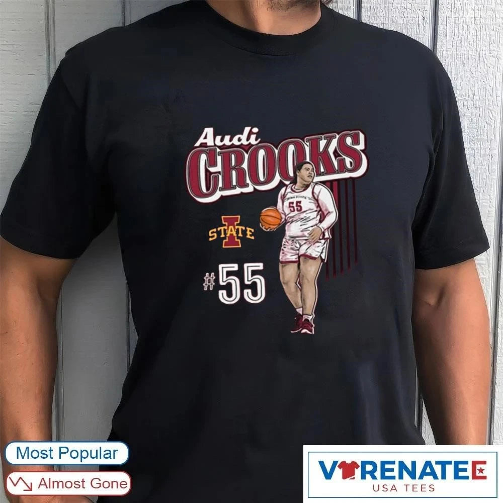 Official Audi Crooks Cardinal Iowa State Cyclones Player Fashion Player shirt
