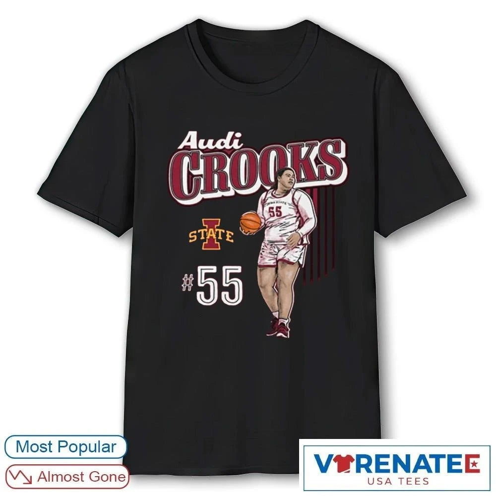 Official Audi Crooks Cardinal Iowa State Cyclones Player Fashion Player shirt