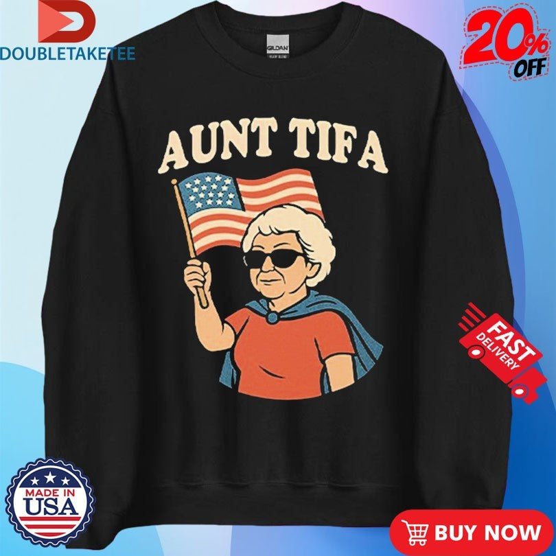 Official Aunt Tifa American Flag Shirts