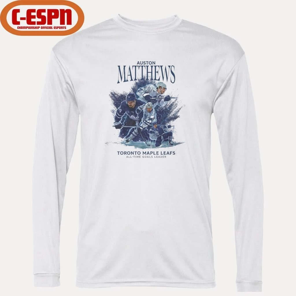 Official Auston Matthews Toronto Maple Leafs All-Time Goals Leader T-Shirt