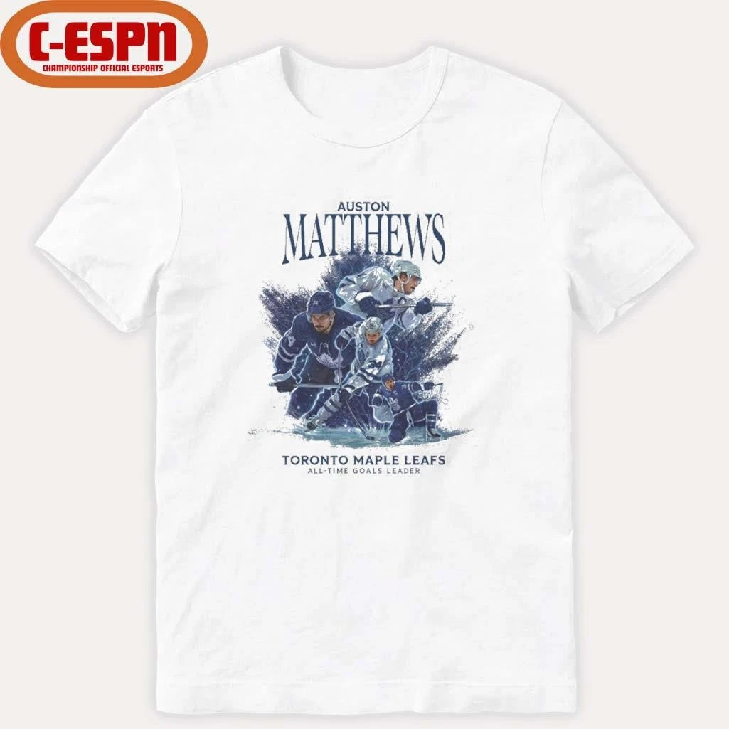 Official Auston Matthews Toronto Maple Leafs All-Time Goals Leader T-Shirt