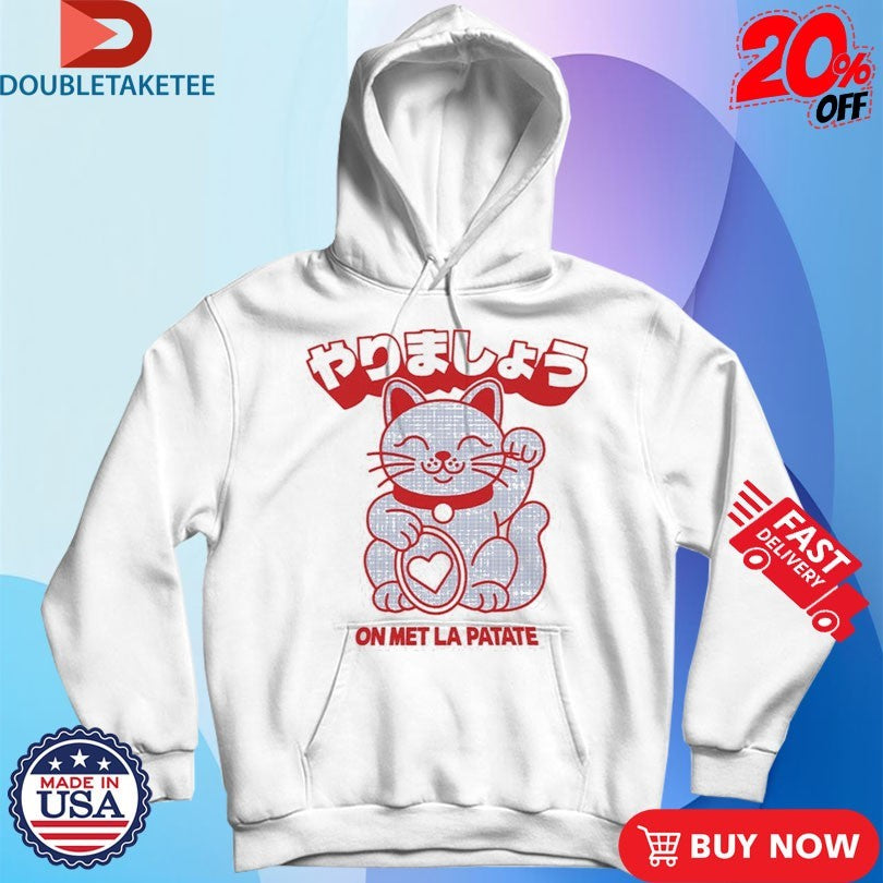 Official Average Rob Lucky Cat On Met La Patate Shirts