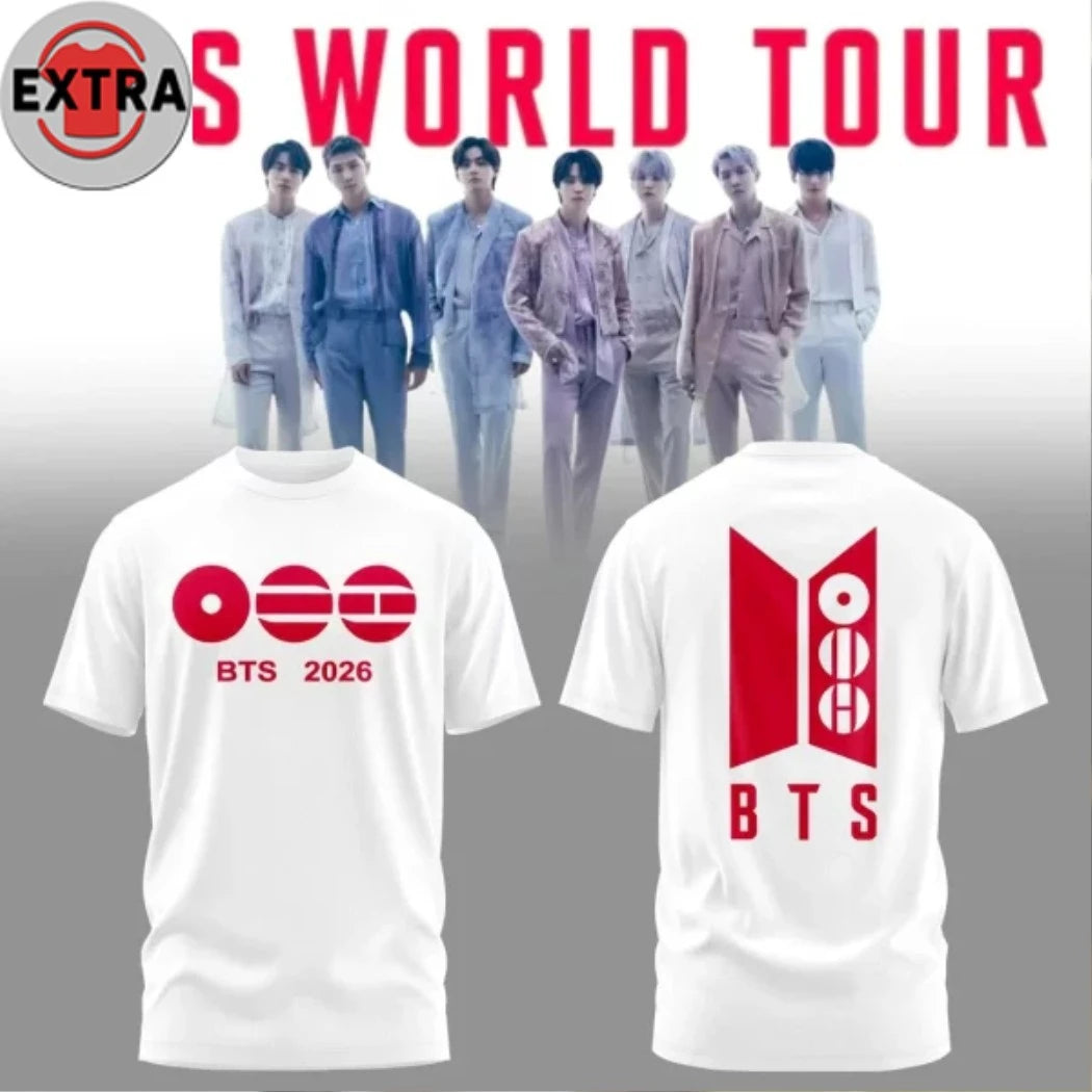 Official BTS World Tour 2026 We Are Back Two Sided Hoodie Shirt