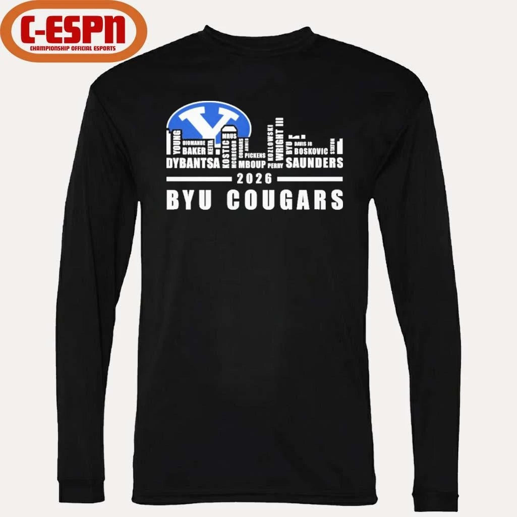 Official BYU Basketball Skyline Player Names 2026 Shirt