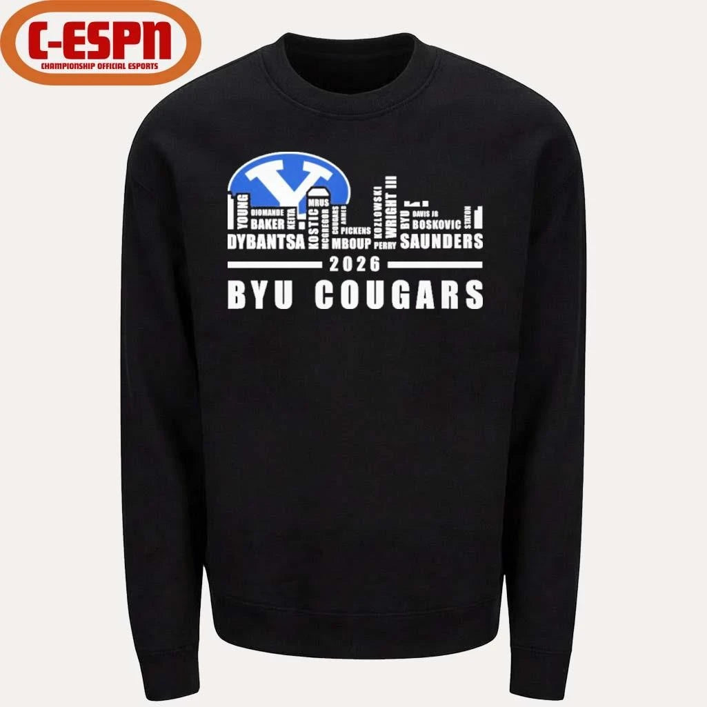 Official BYU Basketball Skyline Player Names 2026 Shirt