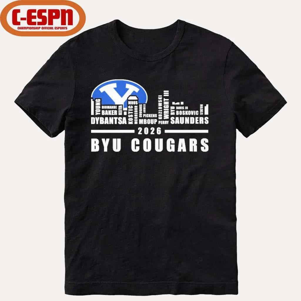 Official BYU Basketball Skyline Player Names 2026 Shirt