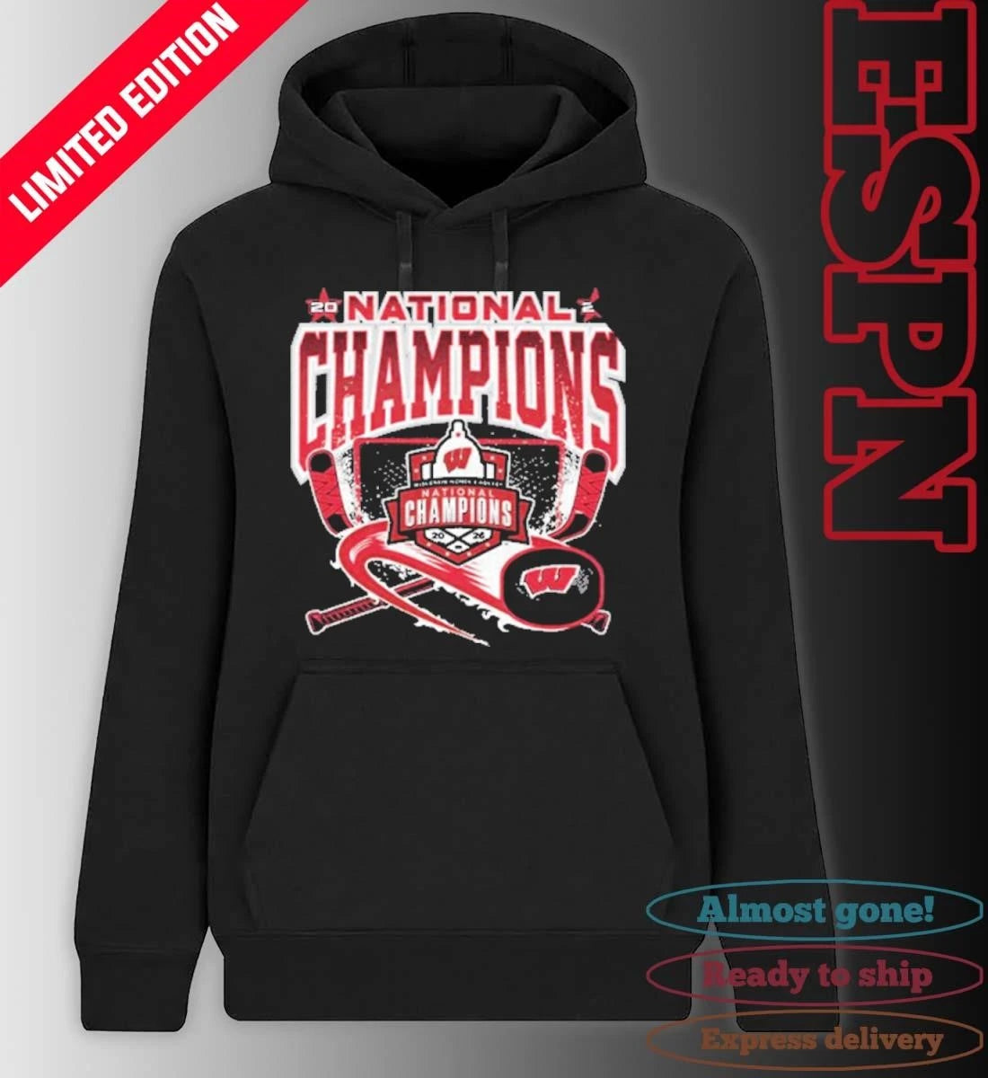 Official Back-to-back Natty Champs Wisconsin Women’s Hockey Shirt