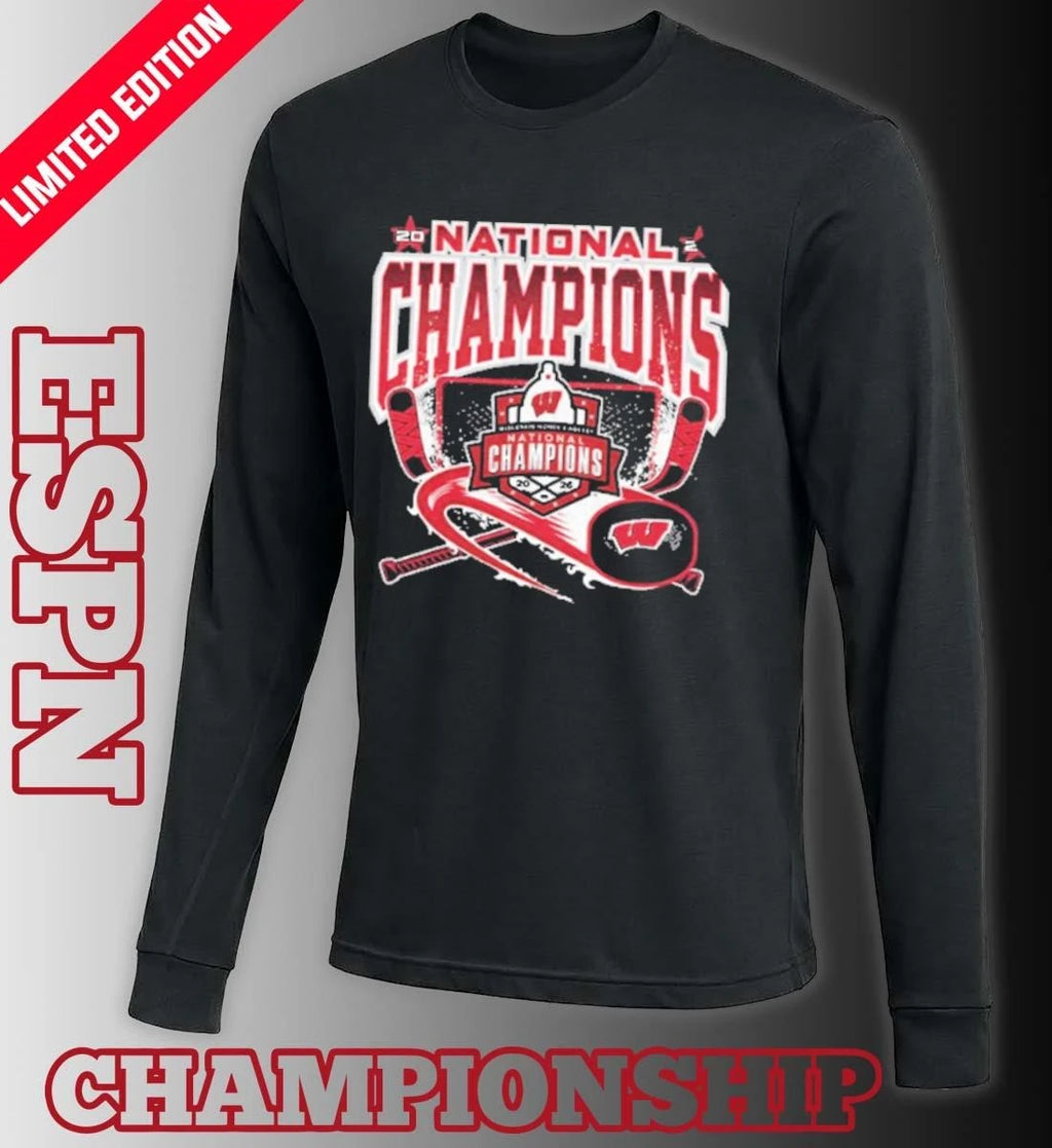 Official Back-to-back Natty Champs Wisconsin Women’s Hockey Shirt