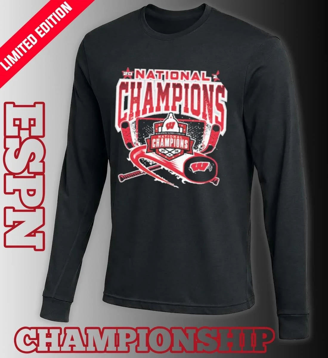 Official Back-to-back Natty Champs Wisconsin Women’s Hockey Shirt