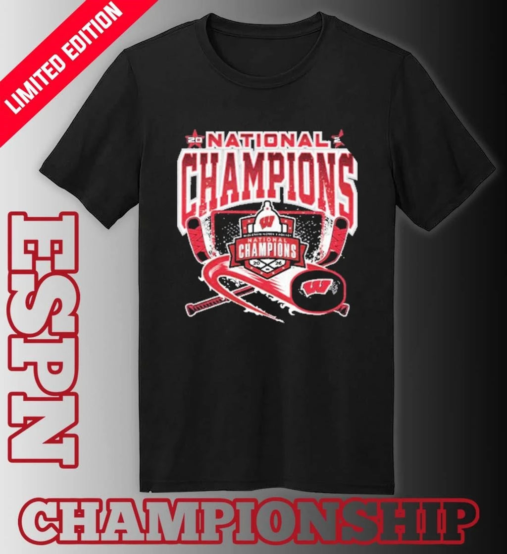 Official Back-to-back Natty Champs Wisconsin Women’s Hockey Shirt