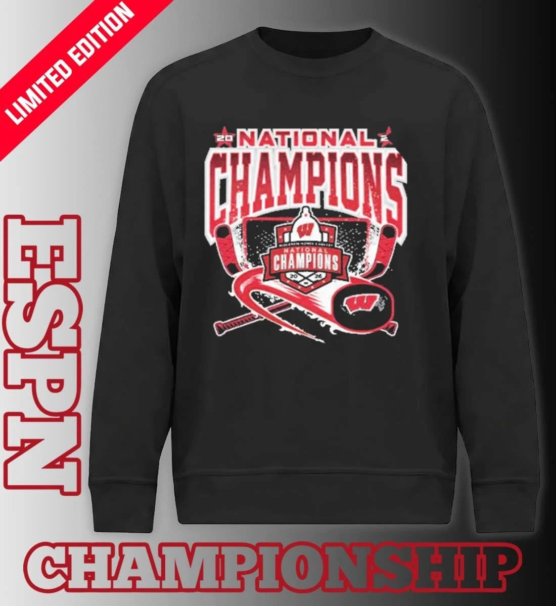 Official Back-to-back Natty Champs Wisconsin Women’s Hockey Shirt