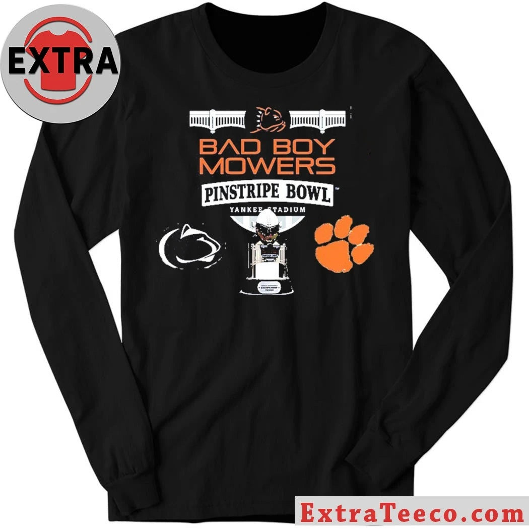 Official Bad Boy Mowers Pinstripe Bowl Penn State Nittany Lions Versus Clemson Tigers Bowl Season College Football 2025 2026 Logo Shirt