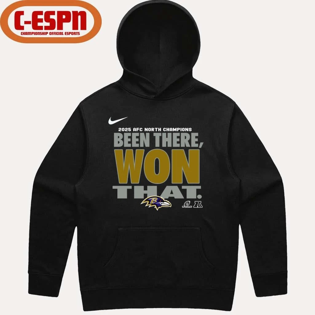 Official Baltimore Ravens 2025 AFC North Champions Been There, Won That T-Shirt