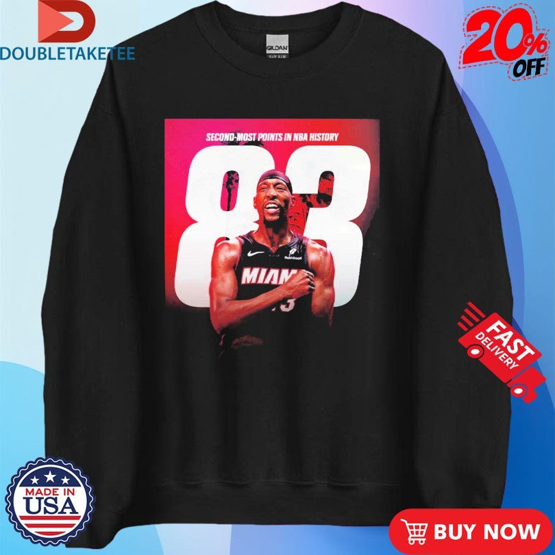 Official Bam Adebayo Miami Heat NBA Second Most Points In NBA History Passes Kobe Shirts