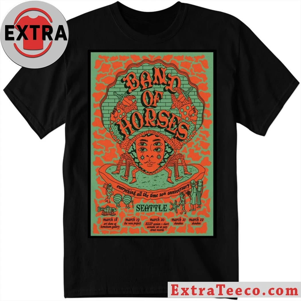 Official Band Of Horses Seattle WA 3-18 3-22-2026 Poster T-Shirt