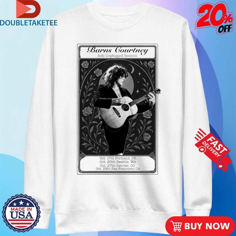 Official Barns Courtney Solo Unplugged Sessions 2025 Oct Tour Guitar Shirts