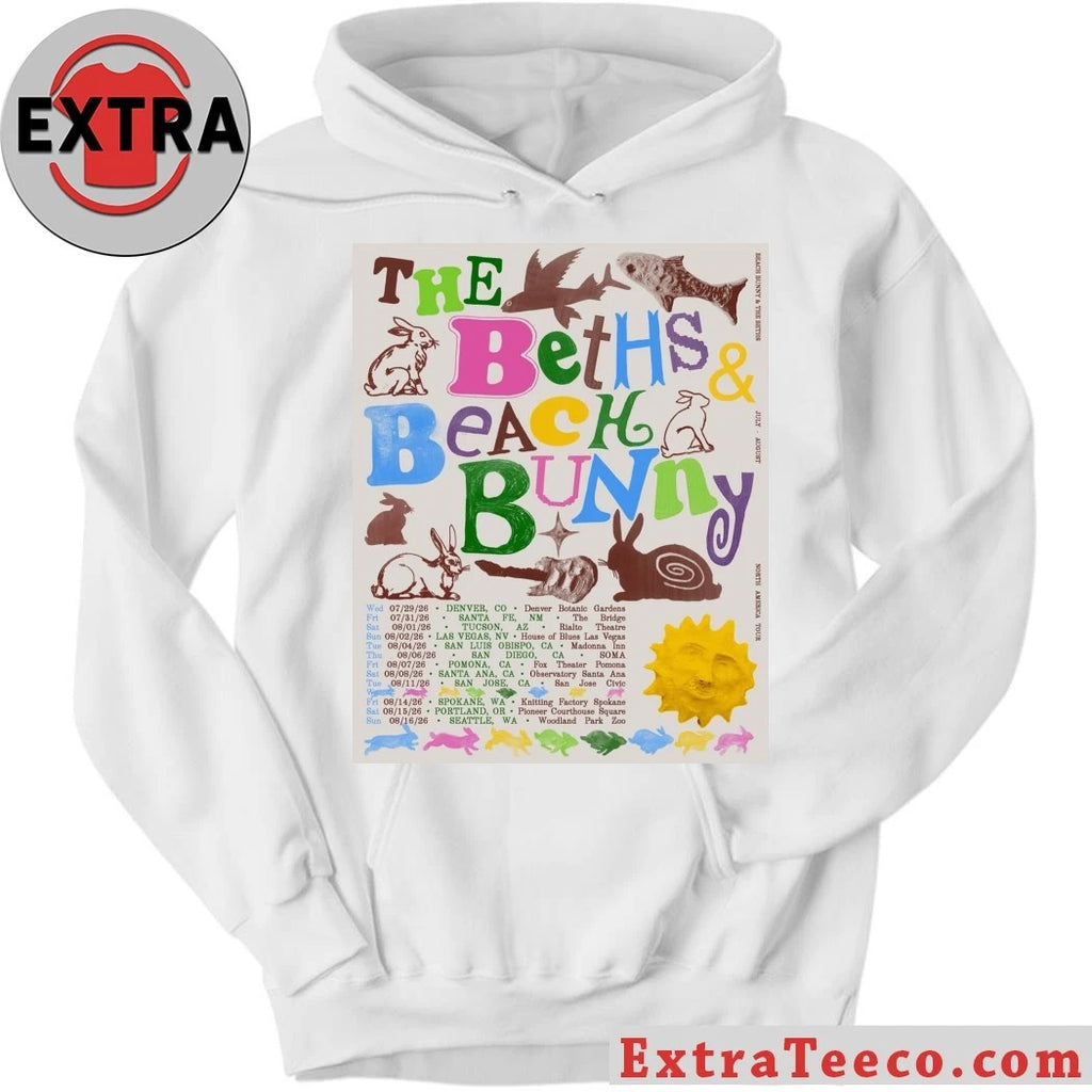 Official Beach Bunny X The Beths 2026 North America Tour Shirt