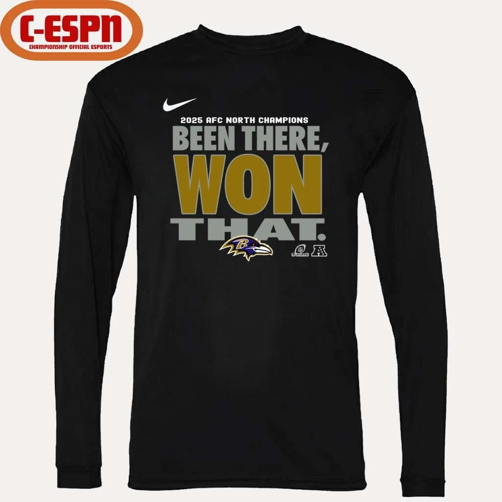Official Been There, Won That Baltimore Ravens AFC North Division Champions T-Shirt