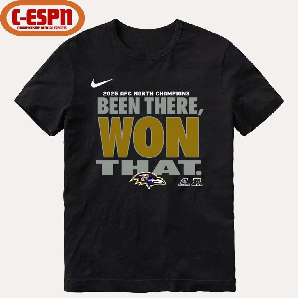 Official Been There, Won That Baltimore Ravens AFC North Division Champions T-Shirt