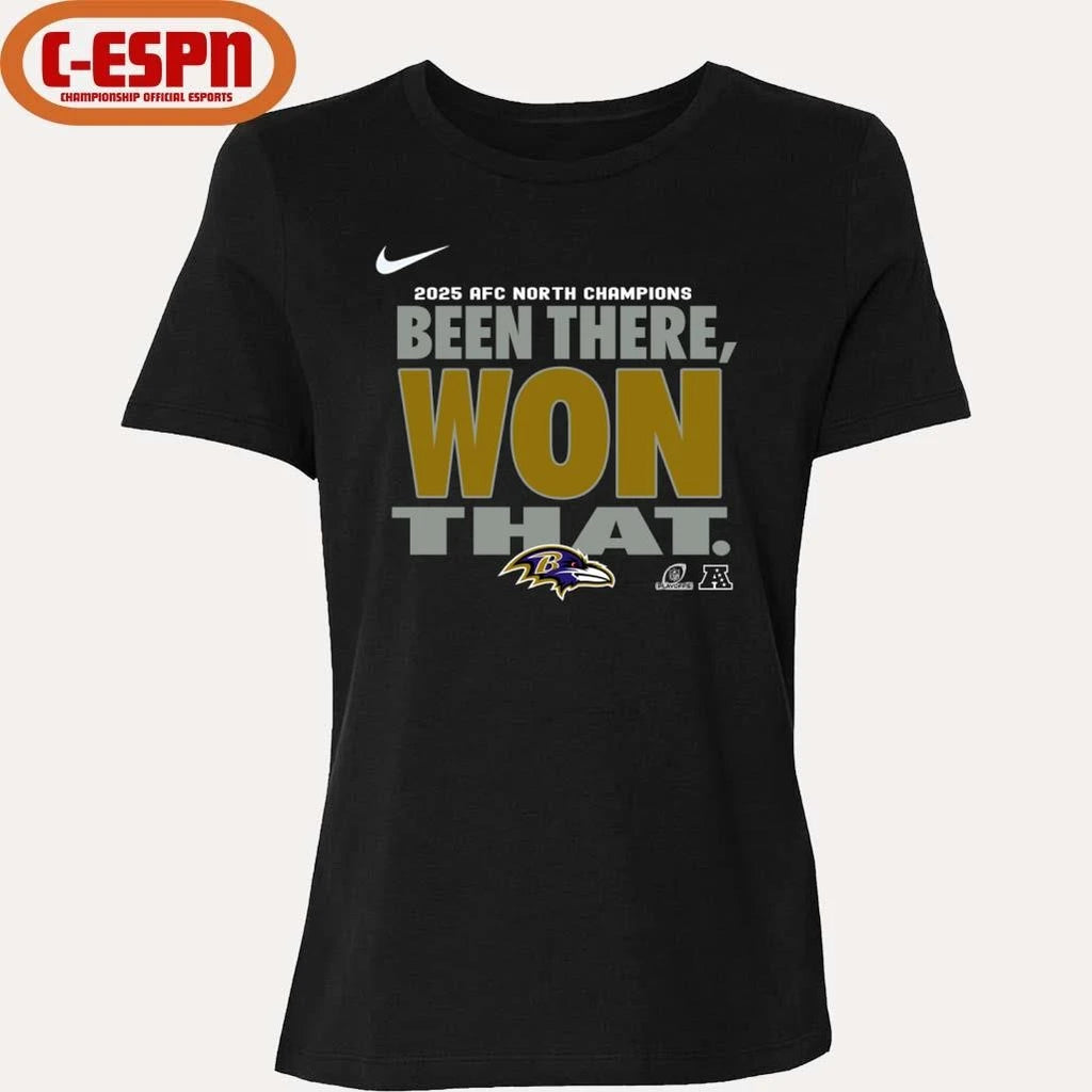 Official Been There, Won That Baltimore Ravens AFC North Division Champions T-Shirt
