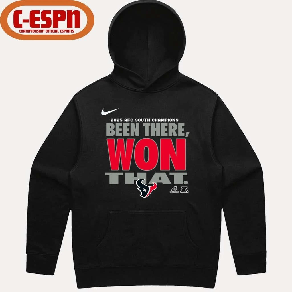 Official Been There, Won That Houston Texans AFC South Division Champions T-Shirt
