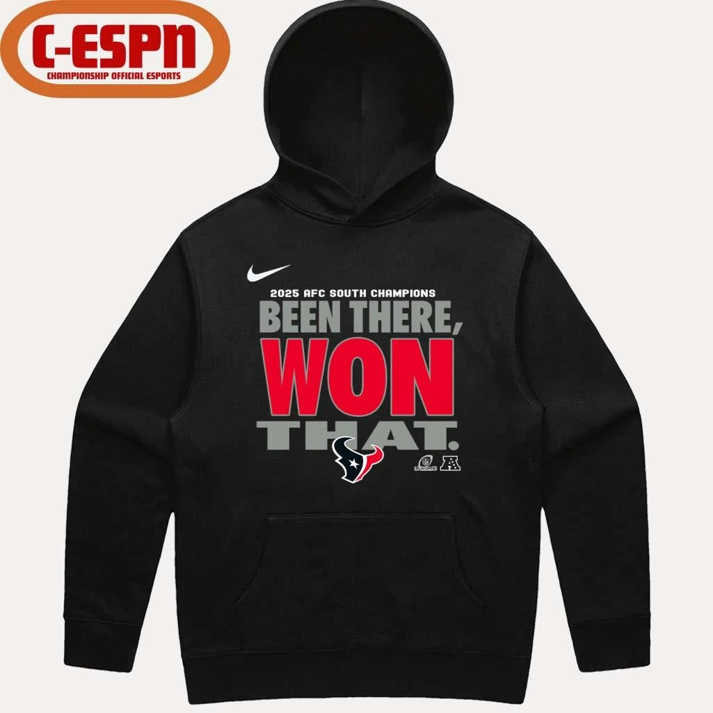 Official Been There, Won That Houston Texans AFC South Division Champions T-Shirt