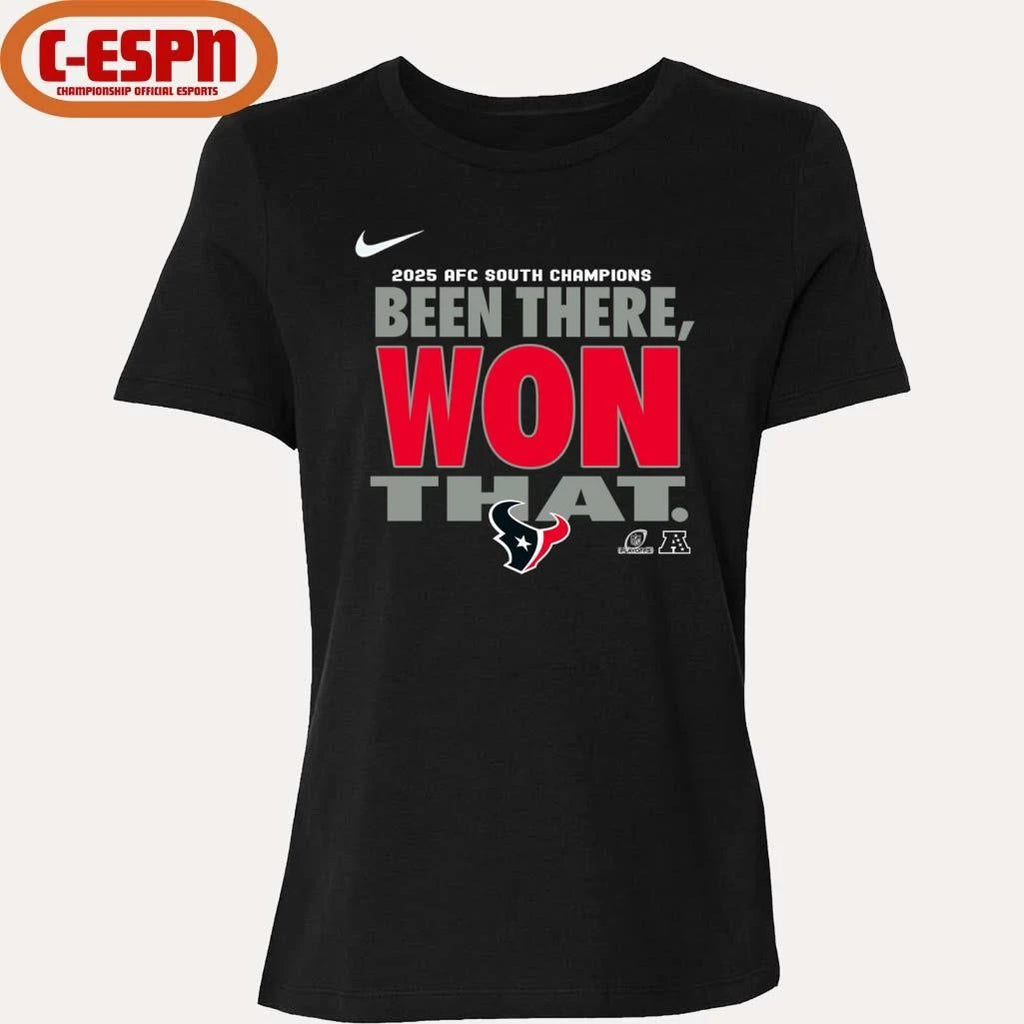 Official Been There, Won That Houston Texans AFC South Division Champions T-Shirt