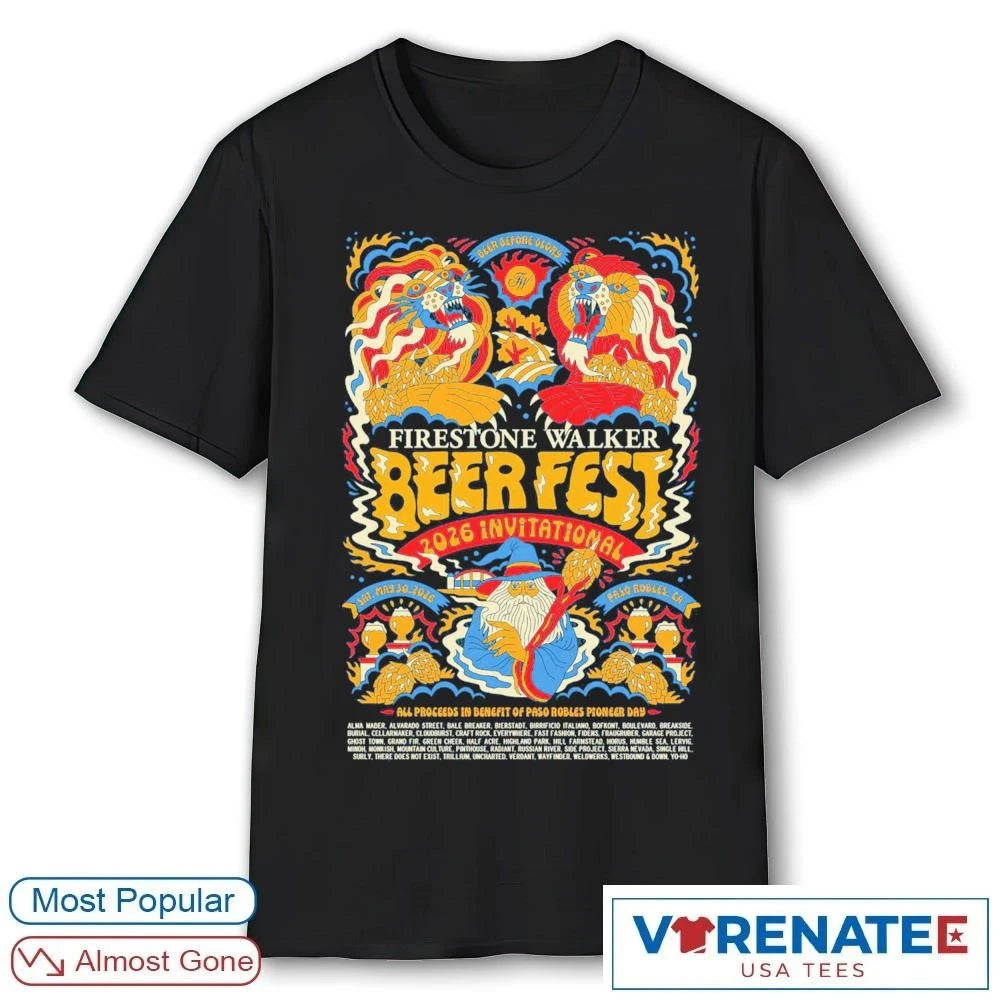 Official Beer Before Glory Firestone Walker Brewing Co. Beer Fest 2026 Invitational T-Shirt