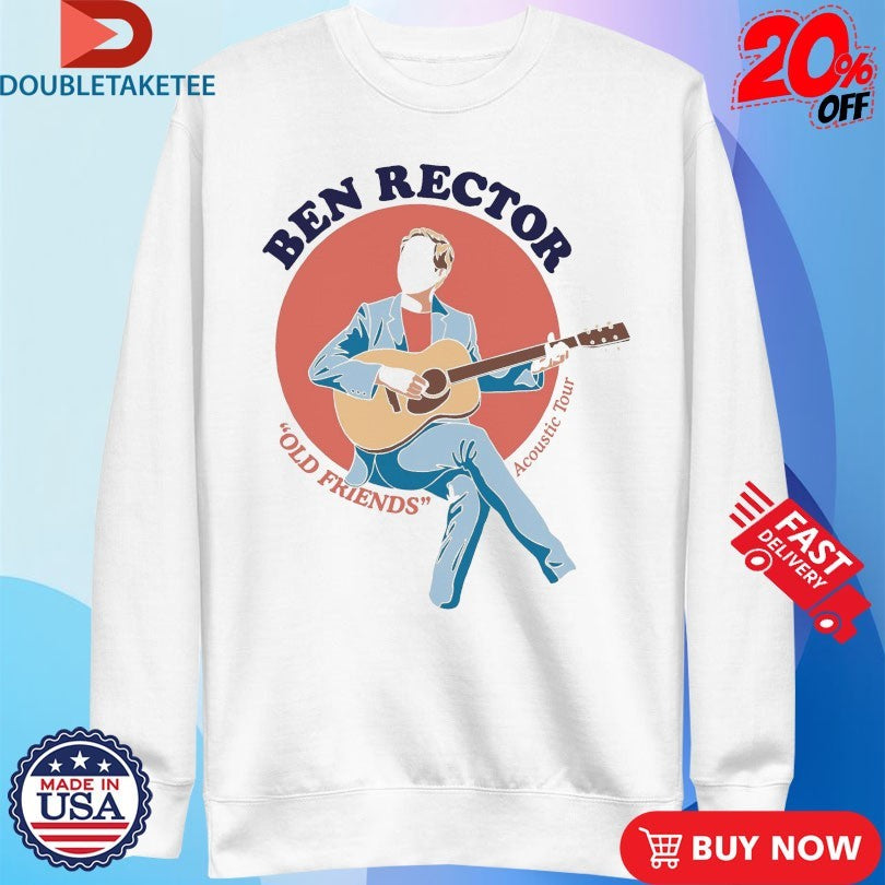 Official Ben Rector Old Friends Acoustic Tour Guitar Shirts