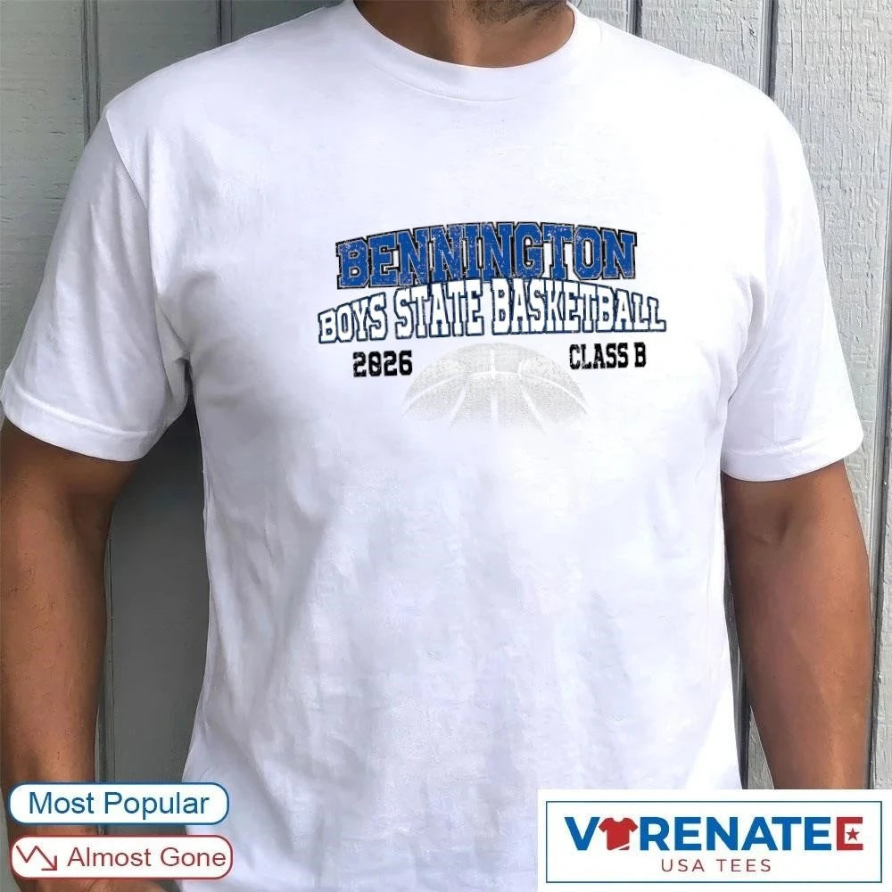 Official Bennington Boys State Basketball 2026 Class B Logo T-shirt