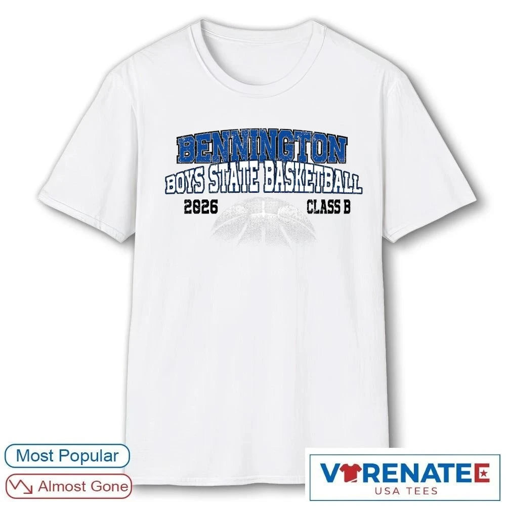 Official Bennington Boys State Basketball 2026 Class B Logo T-shirt