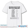 Official Bennington Boys State Basketball 2026 Player Numbers, Names, Grade Levels, And Heights T-shirt