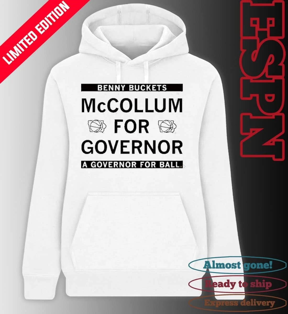 Official Benny Buckets McCollum For Governor Shirt