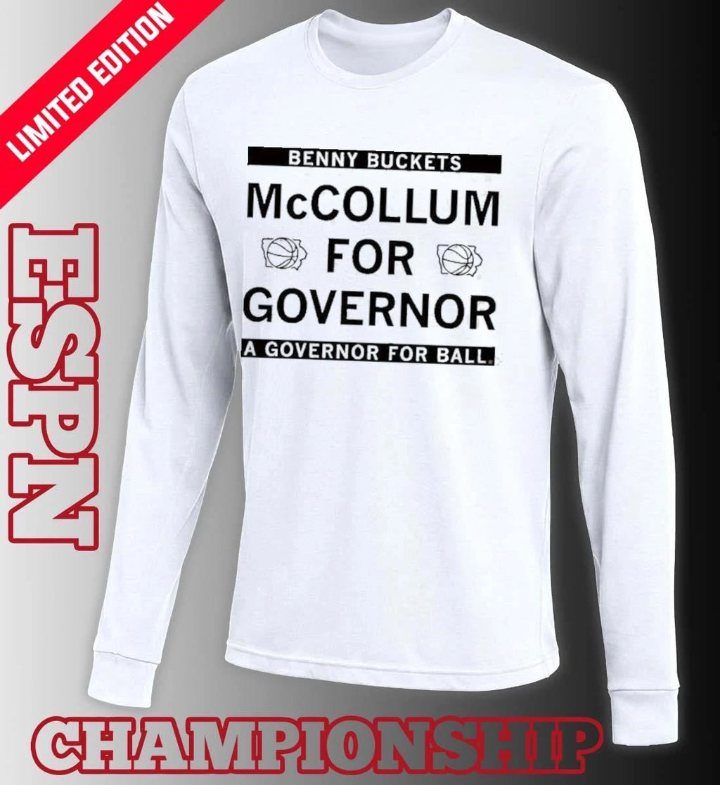 Official Benny Buckets McCollum For Governor Shirt