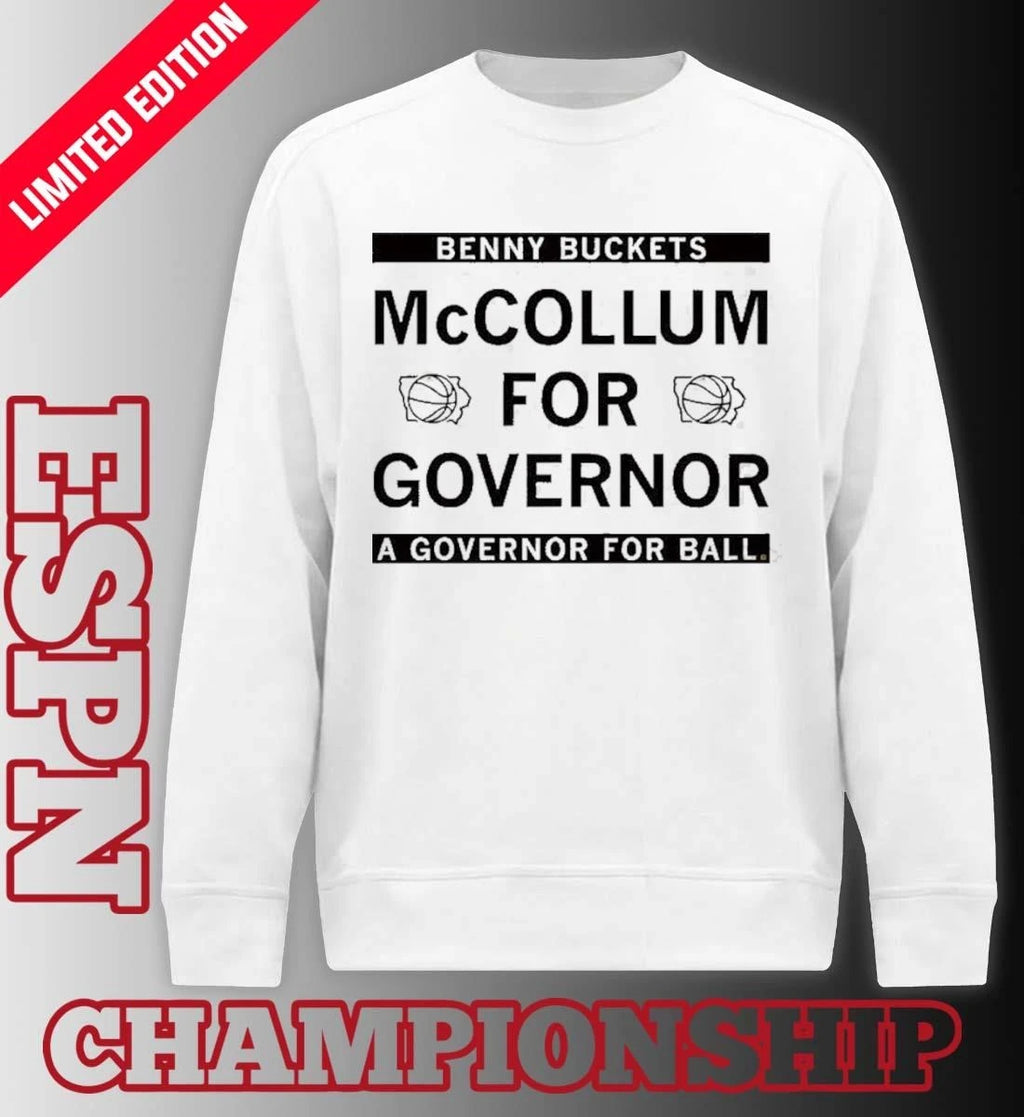 Official Benny Buckets McCollum For Governor Shirt