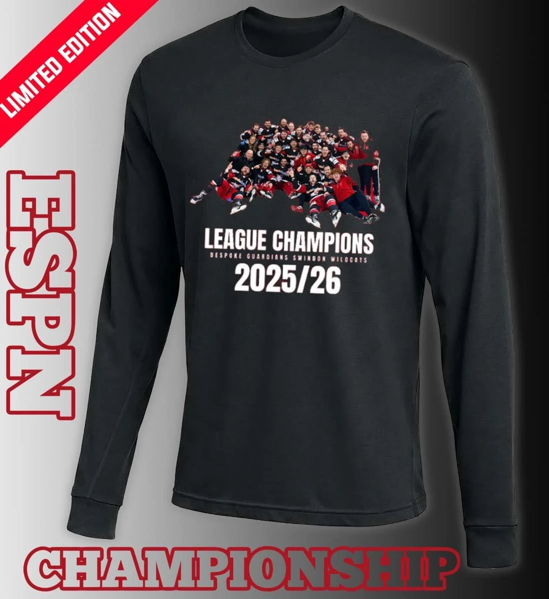 Official Bespoke Guardians Swindon Wildcats League Champions 2026 Shirt